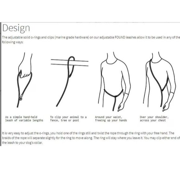 Found My Animal Adjustable Rope Dog Leash, 7 feet, Ombre Rainbow - Picture 13 of 13